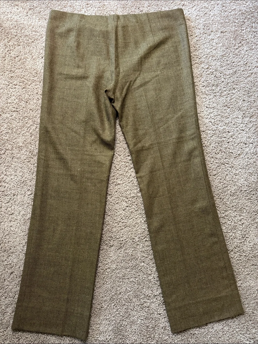 Etro Olive Green Straight-Leg Dress Pants - Picture 3 of 3